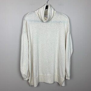 Kowtow Cream Colored Turtle Neck Oversized Organic Cotton Sweater XS